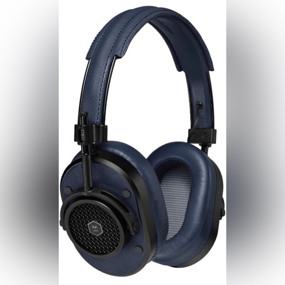 NEW Master & Dynamic MH40B4 Over-Ear Black/Navy WIRED Headphones - Picture 1 of 5